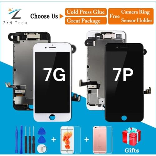 AAA LCD 3D Touch Screen Ecran For iPhone 7/ 7 plus LCD Display Pantalla Digitizer Assembly Replacement Completed with Free Gifts