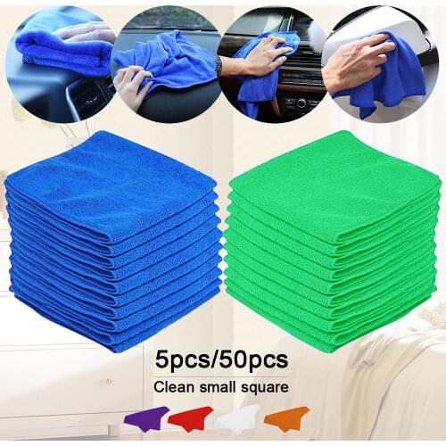 50 Pcs Microfibre Cleaning Auto Soft Cloth Washing Cloth Towel Duster 25*25/30*30cm Car Home Cleaning Micro Fiber Towels