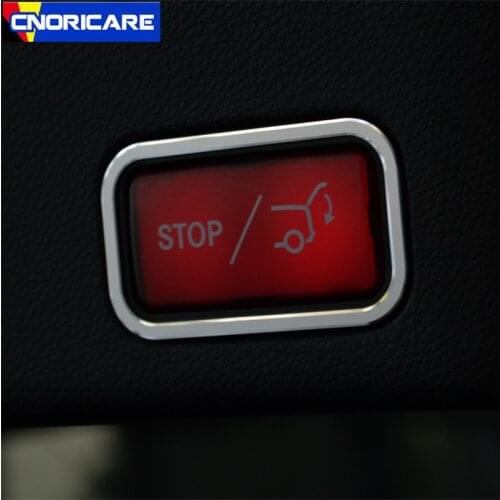 Car Trunk Electric Switch Button Frame Decoration Sticker Trim For Mercedes Benz CLA GLK ML GL GLE CLS C Class Accessories