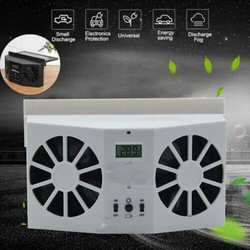 For Front/Rear Windows 1pc High Quality Solar Powered Car Fan Cooler Auto Air Vent Fans Radiator Cooling System Mayitr