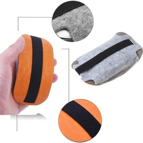 Orange PU Leather Felt Mouse Pouch Travel Carry Case Dust Cover Mice Storage Bag for Apple Magic Mouse 2 Accessories J0PB