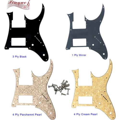 Pleroo Guitar Parts For 10 hole screws MIJ Ibanez RG350DXZ Guitar Pickguard Pickup Scratch Plate HH Humbucker ,many colors