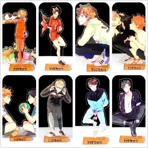 Haikyuu Hinata Kageyama Tsukishima Sugawara Anime Acrylic Stand Figure Desktop Decoration Collection Model Toy Gifts