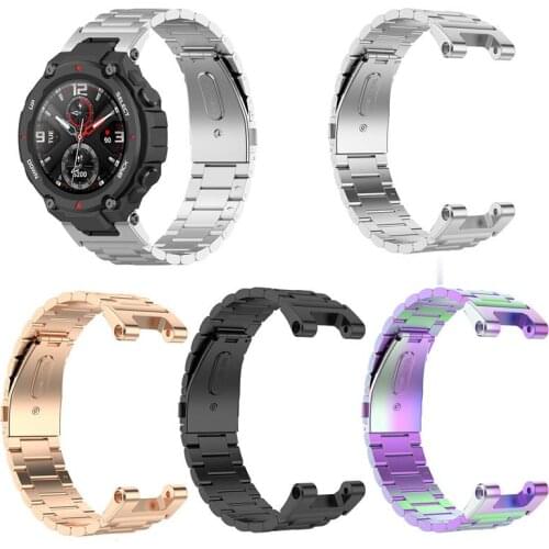 Stainless Steel Metal Strap For Xiaomi Huami Amazfit T-Rex Pro Smart Watch Band For Amazfit A1918 Bracelet Correa