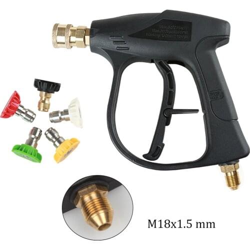High Pressure Washer Car Washer Gun M18x1.5mm Sprayer Gun With 5 Nozzles For Car Wash Pressure Power Washers Car Washing Tools