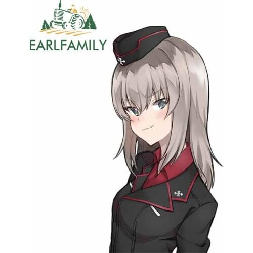 EARLFAMILY 13cm x 6.6cm for GIRLS und PANZER Itsumi Erika Scratch-Proof Car Stickers Motorcycle Decals Vinyl Car Door Protector