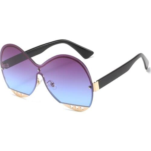 2021 new personalized large frame men womensunglasses Fashion Star linked toad glasses dazzle color Sunglasses UV400