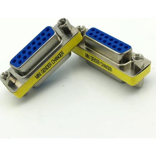 5PCS DB15 15Pin Male to Male/Female to Female/Male to Female Mini Gender Changer Adapter RS232 Serial plug Com Connector