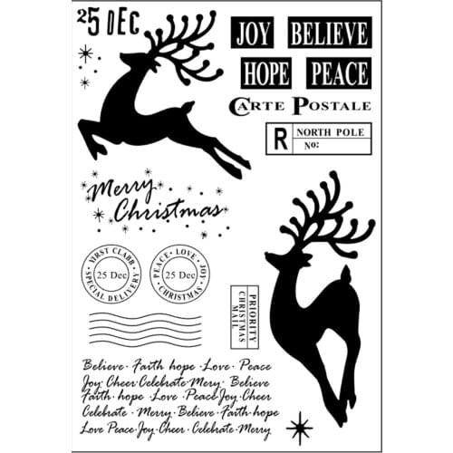 11x16 giraffe Transparent Clear Rubber Stamp Sheet Cling Scrapbooking Photo Album PaperCard DIY Craft