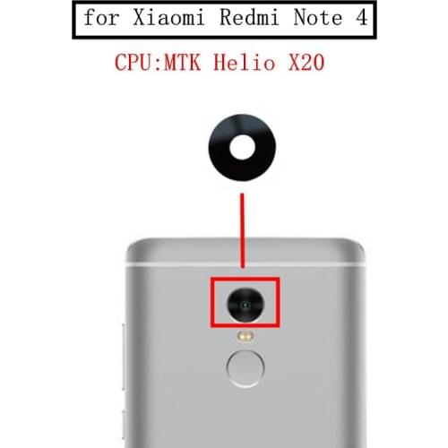 2pcs for xiaomi redmi note4 MTK Back Rear Camera Glass Lens for xiaomi Replacement lens glass camera Repair Parts helios lens