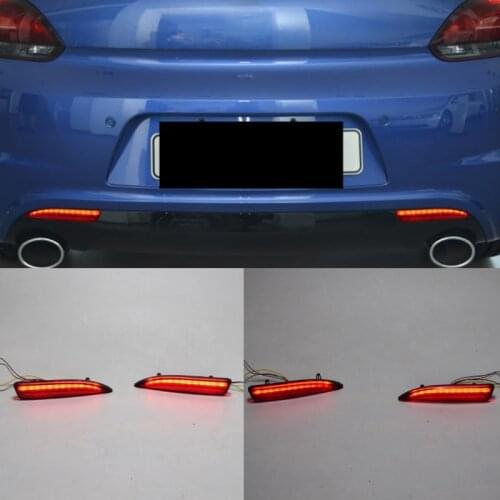 Led rear bumper lights for Volkswagen VW Scirocco R GTS Rline 2011 2012 2013 2014 2015 Braking Driving Turning lamp reflector