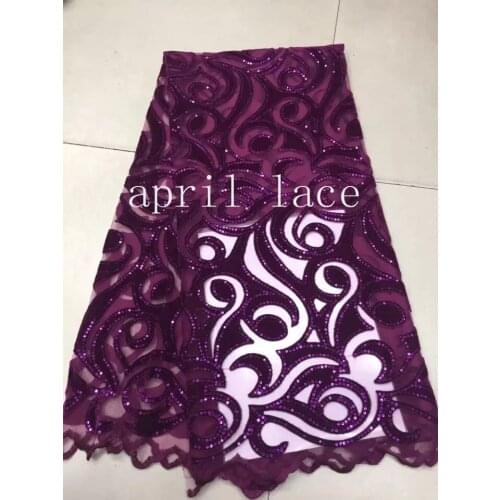 Stock XIC001# 5 yards royal blue color stone laser flower embroidery tulle mesh lace fabric for bridal wedding dress/sawing