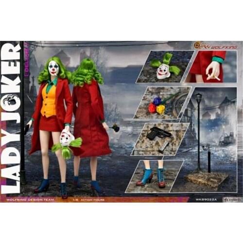WOLFKING 1:6 Scale Woman Clown Joker Lady Action Figure Model Collection WK89022A Gift