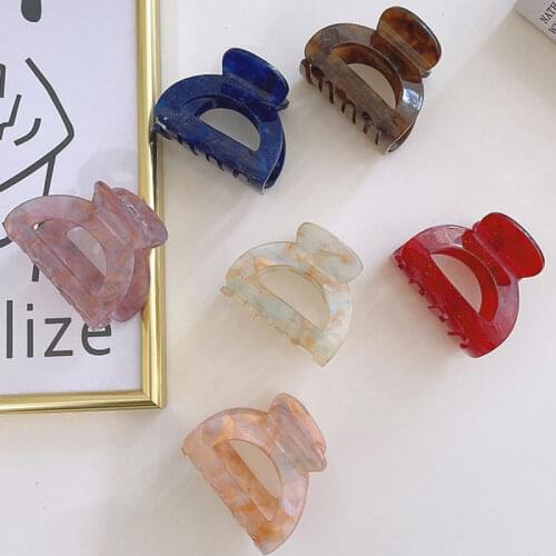 Vintage Hair Clips for Hair Women Claw Clip Elegant Colorful Marbling Texture Crab for Hair Girls Hair Clips Hair Accessories