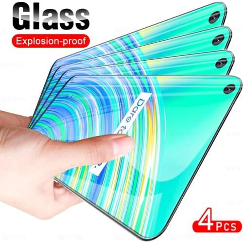 4Pcs HD Full Cover Protective Glass For OPPO Realme C17 Phone Screen Protector Glasses Film For O PPO Realmy C 17 17C 2020 6.5"