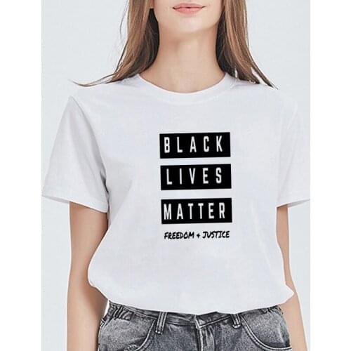 BLACK LIVES MATTER Harajuku T-shirt Women Cotton Tee Shirt Femme Shorts Sleeve Women T Shirt Tops Summer Shirt for Women