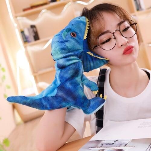 New 1pc 30cm Cute Carton Animal Hand Puppet Toys Plush Dinosaur Puppets Kawaii Doll for Baby Kids Birthday Gift for Children