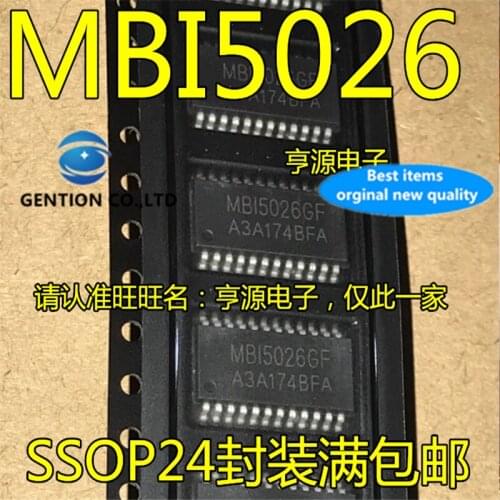 10Pcs MBI5026 MBI5026GF SOP-24 LED 16 bit constant current drive IC in stock 100% new and original