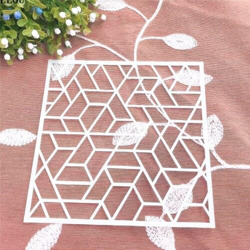 15*15 Rectangle scrapbook stencils spray plastic mold shield DIY cake hollow Embellishment printing lace ruler Easter