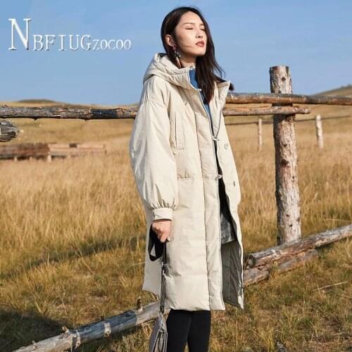 2020 Long Style Korean Loose Winter Women Parkas Preppy Style Bread Hooded Female Overcoat