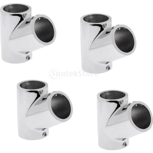 4pcs Boat Hand Rail Fitting - 60 Degree Tee- 316 Marine Stainless Steel 22mm