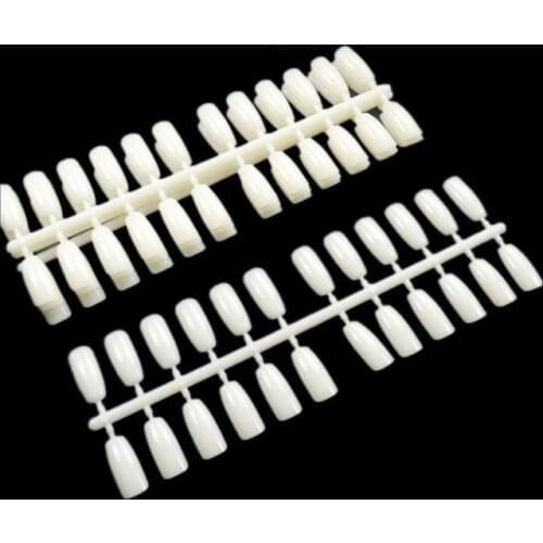 5pcs/Lot Natural Color Nail Tips Flat Back For Polish Gel Display Color Display Color Chart Book Nail Art Salon Accessory