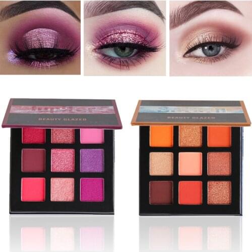 9 Colors Eyeshadow Makeup Pallete Glitter Shimmer Eyeshadows Palette Matte Powder Pigmented Eye Shadow Makeup Palette
