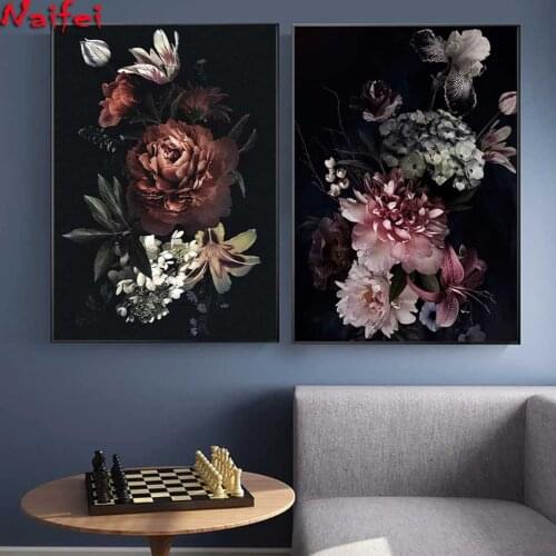 Peony 5D DIY Diamond Painting Full Round Square Flower Art Kit Diamond Embroidery Mosaic Minimalist Decorations Home