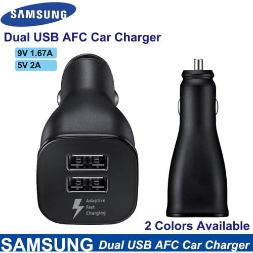 Samsung Car Charger Dual USB Adaptive Fast Adapter Micro USB Type C Cable For Galaxy s10 s9 s8 Plus S10+ Note 10 plus 10+ 8 9 5