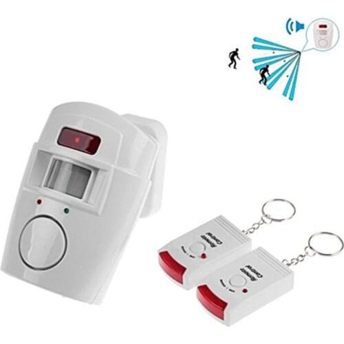 Household Remote Control System IR Infrared Motion Sensor Alarm Security Detector 105dB Alarm Monitor Wireless Alarm System+2