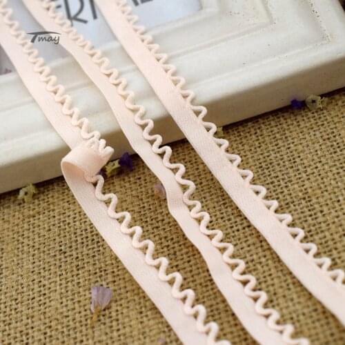 #1448 Tri angle cord Elastic bands for Pants Nylon Lace Edge Fabric Stretch Ribbon rubber band skirt belt sewing Tape new Colour