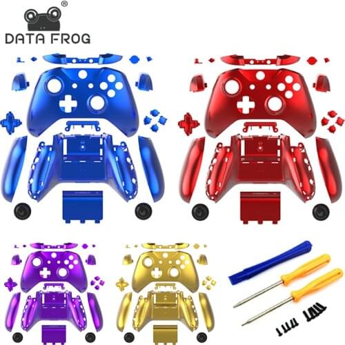 Chrome Replacement Full Shell And Buttons Mod Kit for Xbox One Slim Controller Custom Cover Housing For Xbox One S Slim