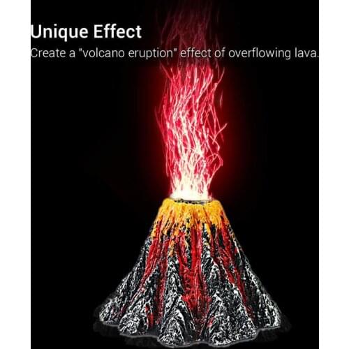 Volcano Stone Aquarium Decoration Fish Tank Bubble Volcano Eruption Aquarium Ornament Decor Used With Air Pump Led Light