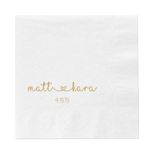 Personalized Wedding Napkins, Rehearsal Dinner, Engagement Party, Custom Bar Napkins, Custom Wedding baby shower Napkins