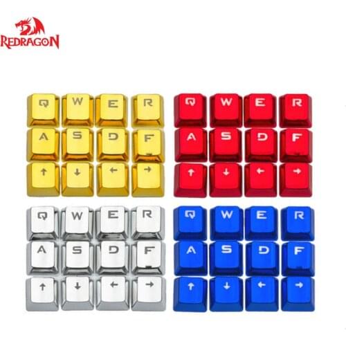 Redragon OEM Profile Electroplated Metal Texture Keycap Backlight Keycap For Cherry MX Mechanical Gaming Keyboard Gamers KeyCaps