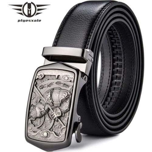 Luxury Monkey King Men Belt Mens Genuine Leather Ratchet Belt High Quality Automatic Buckle Belts For Men Dress Strap Male B507