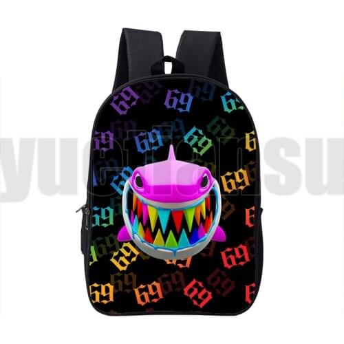 Mochila Unisex 3D Tekashi 69 Backpacks Kids 16 Inch Double Zipper Anime Children School Bags 6IX9INE Album GOOBA Birthday Gift