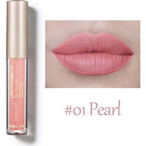 SACELADY Woman Matte Liquid Lipstick Lip Gloss Professional Waterproof Makeup Matte Lipstick Lip Kit Long Lasting Cosmetics
