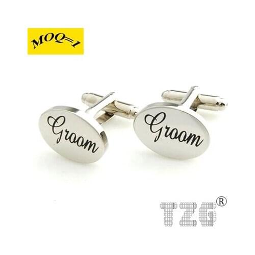 GROOM Black Enamel Cufflink Cuff Link 1 Pair Free Shipping Promotion
