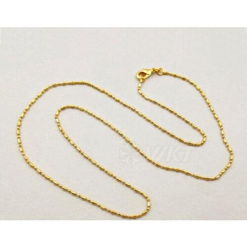 WT-N1042 high quality Clasp breads Chain Necklace women necklaces wholesale price 18 inch long DIY jewelry
