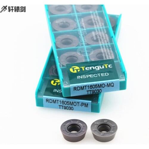 10PCS RDMT1605 MO MQ MOT PM TT9030 Milling Blade Carbide Cutting Lathe Tool