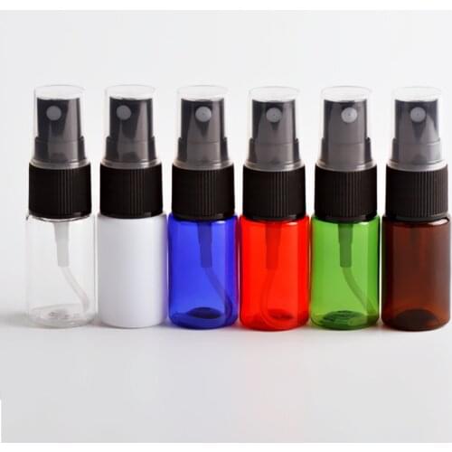 100pcs 10ml Empty Small Mist Spray Plastic Bottle 10cc Perfume Refillable Cosmetic Container With Sprayer Pump Mini Travel Size