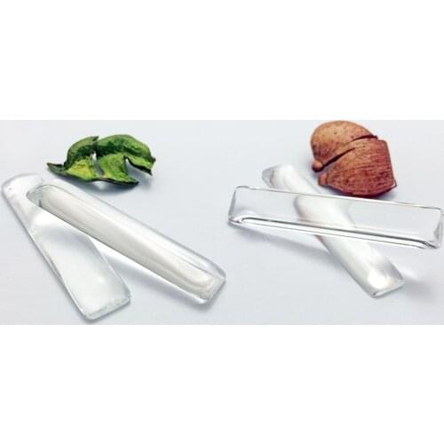 10x25/10x50m Rectangle Flat Back Clear Glass Cabochon High Quality For DIY Jewelry Accessories Making 20-50pcs