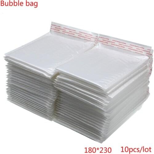 180x230mm 10/20/30/50 PCS/Lot White Foam Envelope Bag Mailers Padded Shipping Envelope With Bubble Mailing Bag Drop Shipping