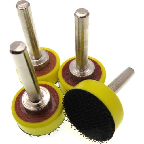 5PCS 1" 25mm Backup Sanding Pad 6mm Shank Sander Backing Pad Hook and Loop for Grinding & Polishing