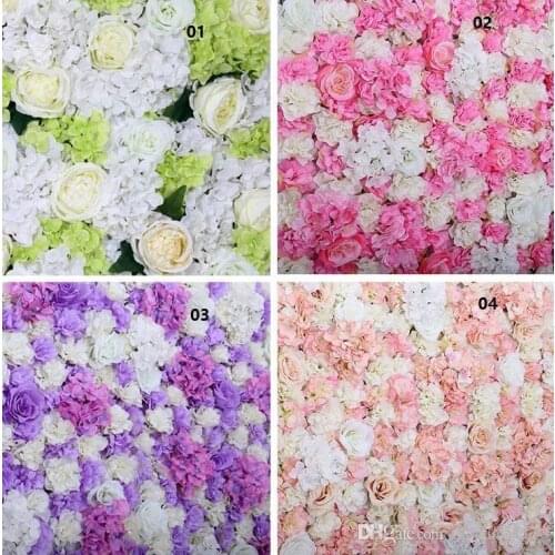 60X40CM Flower Wall Silk Rose Tracery Wall Encryption Floral Background Artificial Flowers Creative Wedding Stage free shipping