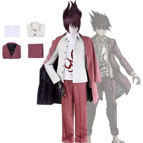 Anime Dangan RonpaV3:Kaito Momota Cosplay Costume College cosmic pilot Cosplay Uniform Halloween party Carnival Cosplay Wig