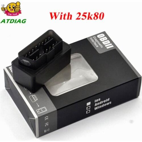 25k80 OBD2 Mini Eml327 V1.5 Bluetooth Adaptor Car Auto Diagnostic Scanner for Android/ PC Automotive Scaner Elm327 Real V1.5