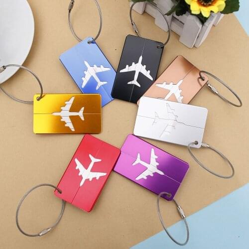 Aluminium Alloy Luggage Tags Baggage Name Tags Suitcase Address Label Holder Travel Accessories Drop Shipping Geometric 2020 NEW