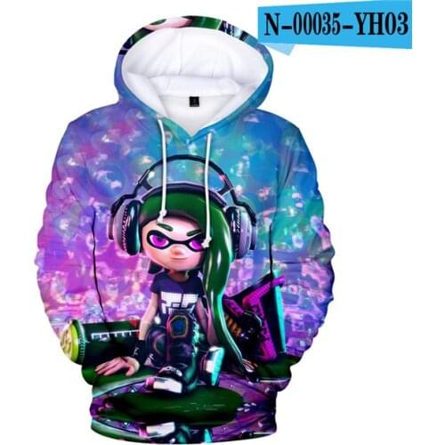 Kids 3D Hoody Cosplay Splatoon Childrens Hoodie Sweatshirt Kids Jacket Coat Print Hip Hop Hooded Boys / Girls / Kids / Teen